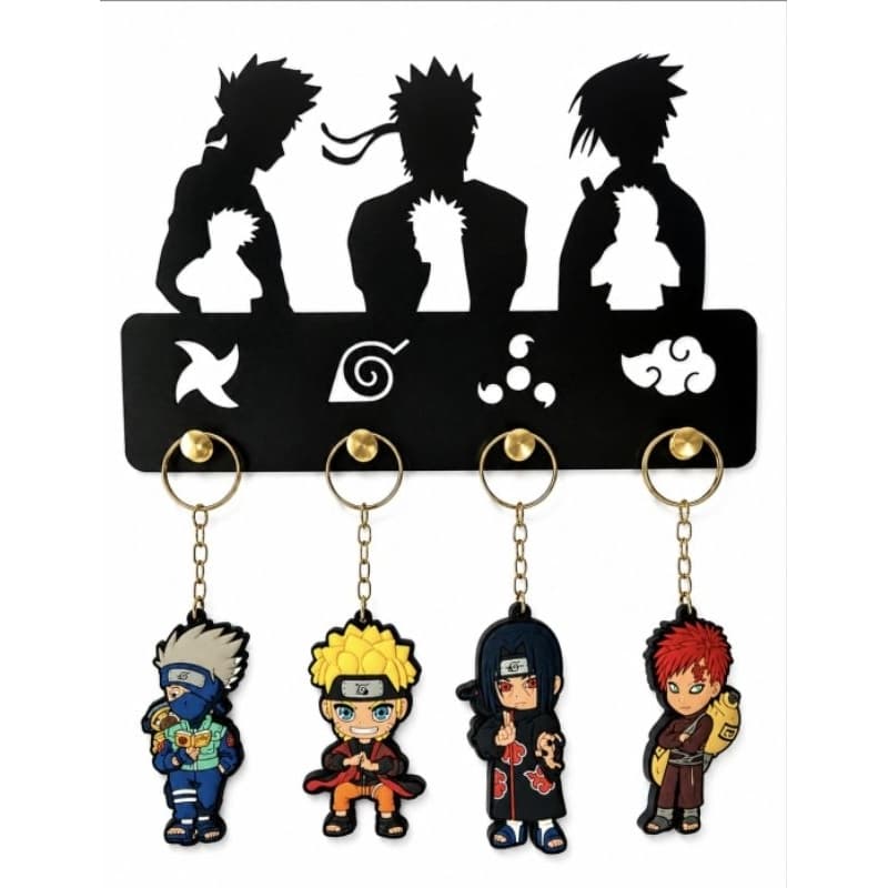 Porta Chaves Decorativo Naruto Organizador de Parede
