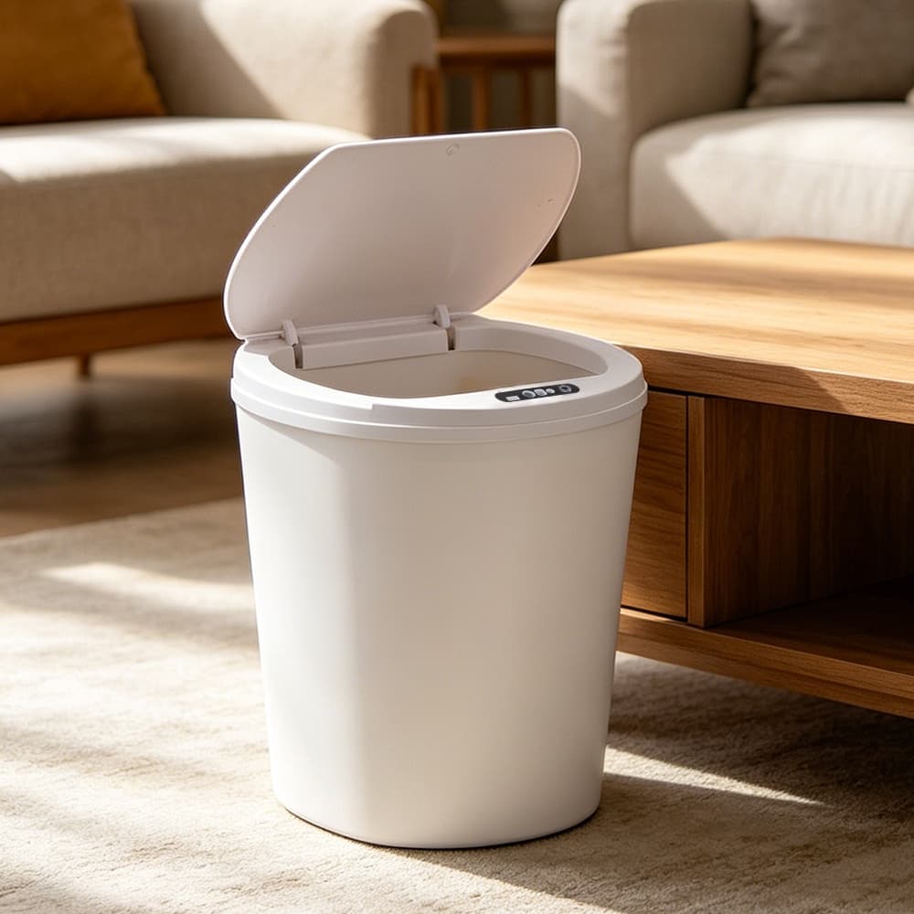 Lixeira Inteligente com Sensor Automático 16L Tampa Automática Recarregável para Cozinha Banheiro Escritório