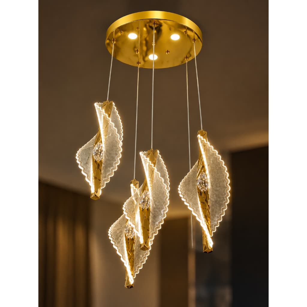 LUSTRE IMPERIAL ROYALE GOLD- ALTO BRILHO E SOFISTICADO