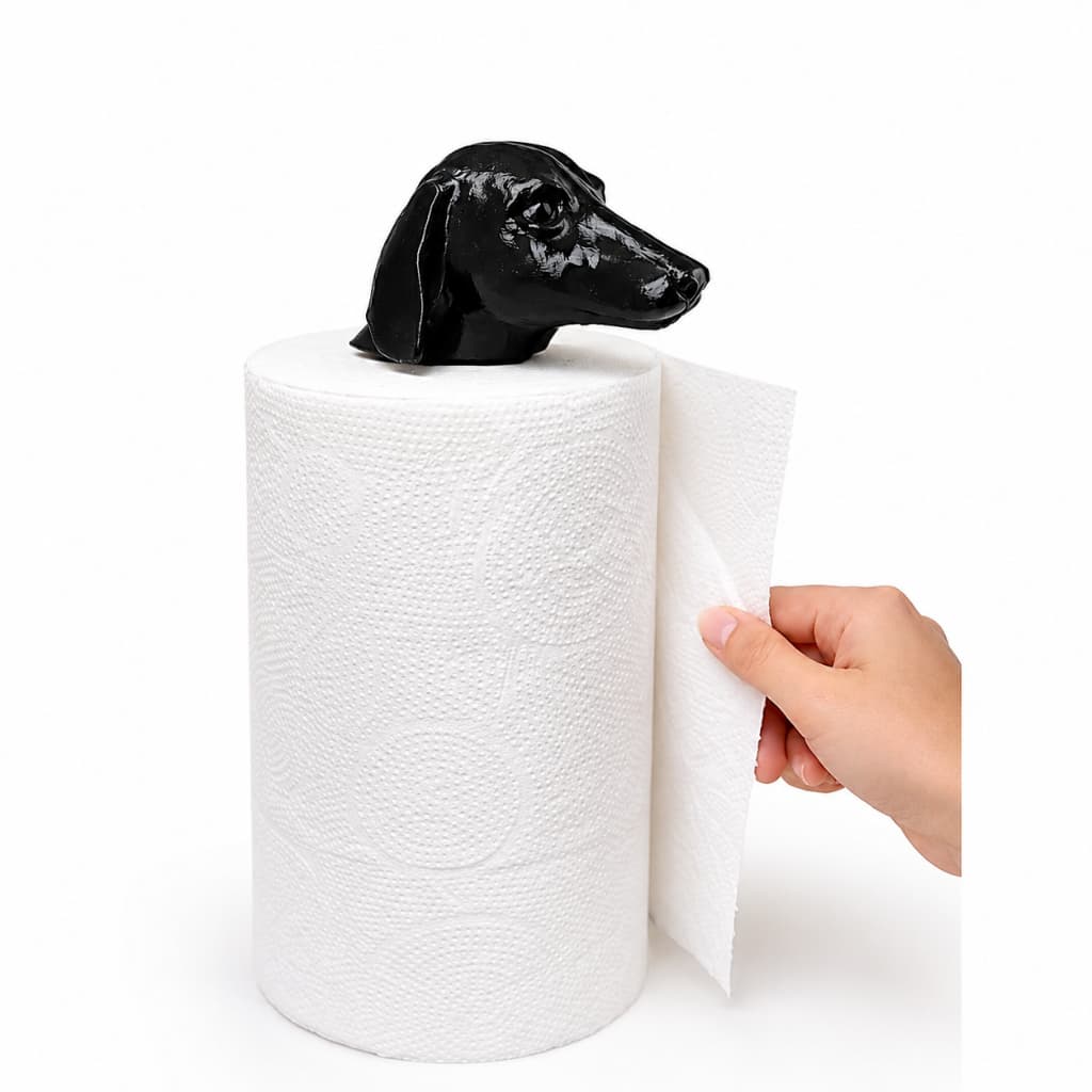 Porta Papel Toalha Cachorro Salsicha Dachshund Decorativo Cozinha Criativo Suporte Resistente Organizador