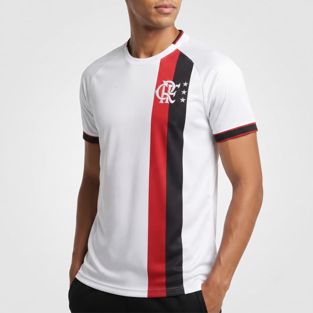 Camisa Flamengo Remake 1997 Adulto Torcedor Original Dry Fit Masculina Branca