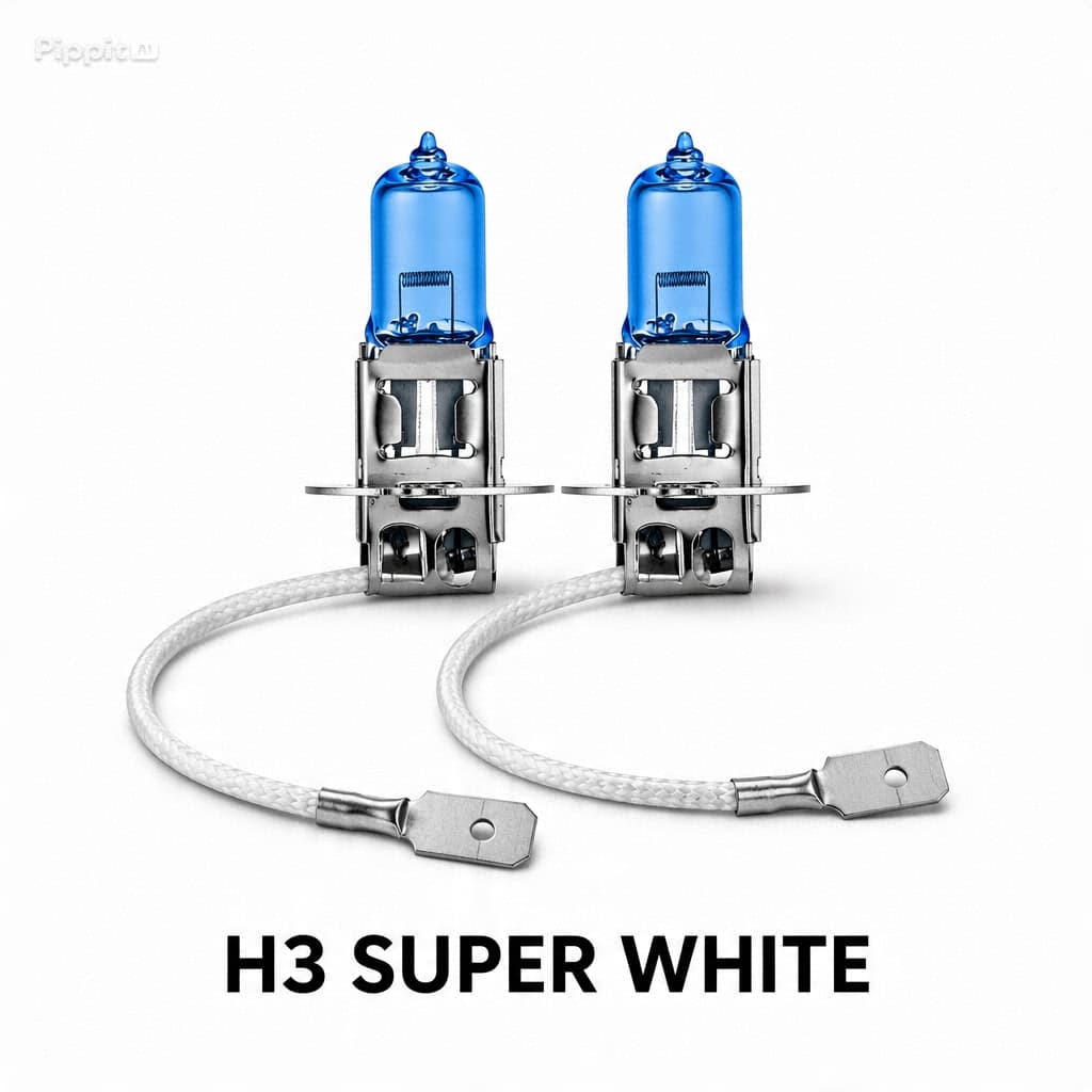 Lâmpada Super Branca H3 - xenon - 2 lâmpadas