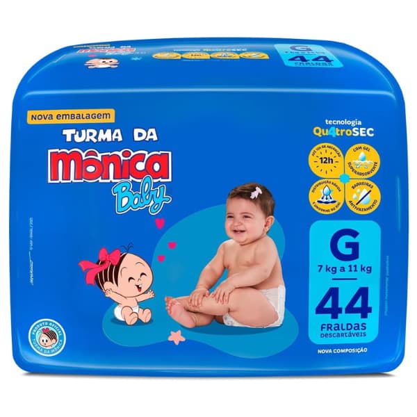 Fralda Turma Da Monica Mega G 44UN - SOFTYS