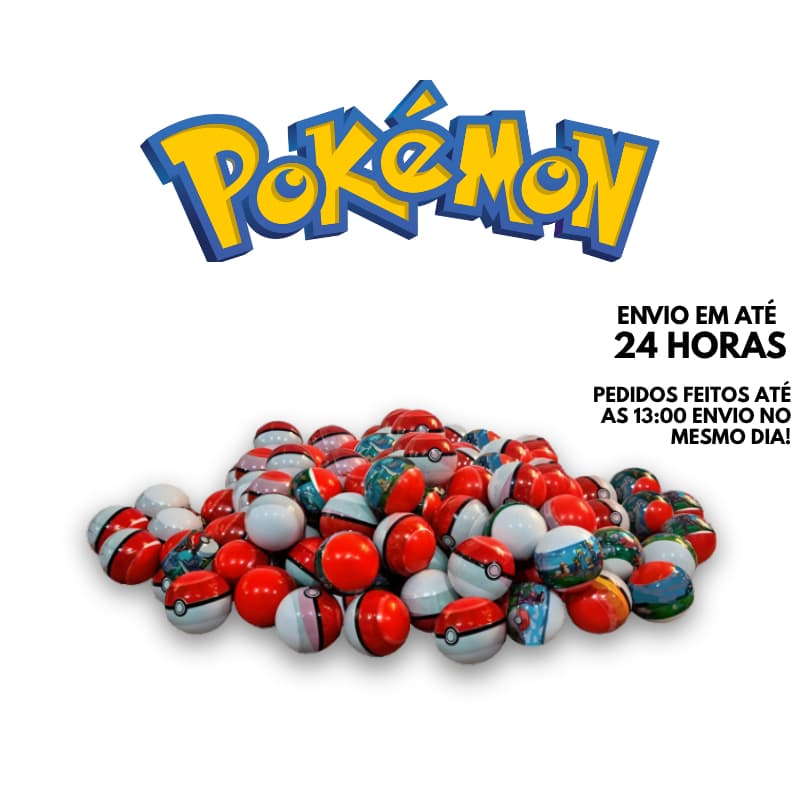 Pokébolas com Miniaturas Pokémon Kit com 12 Unidades Lacradas e Sortidas Bolinhas Pokeball Brinquedo