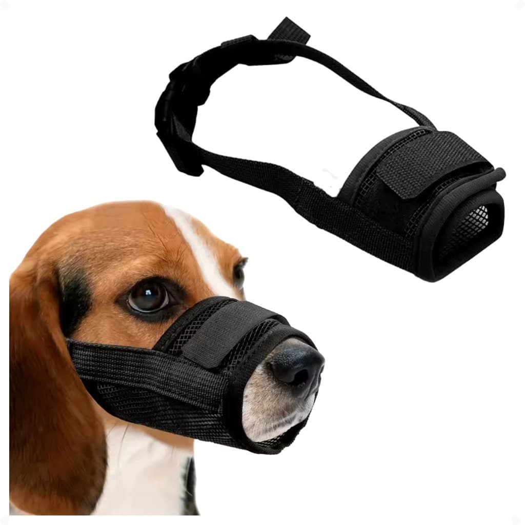 Focinheira Regulável Ventilada Maleável Cão Cães Cachorro Pequeno Médio Grande Tamanho P M G GG XG