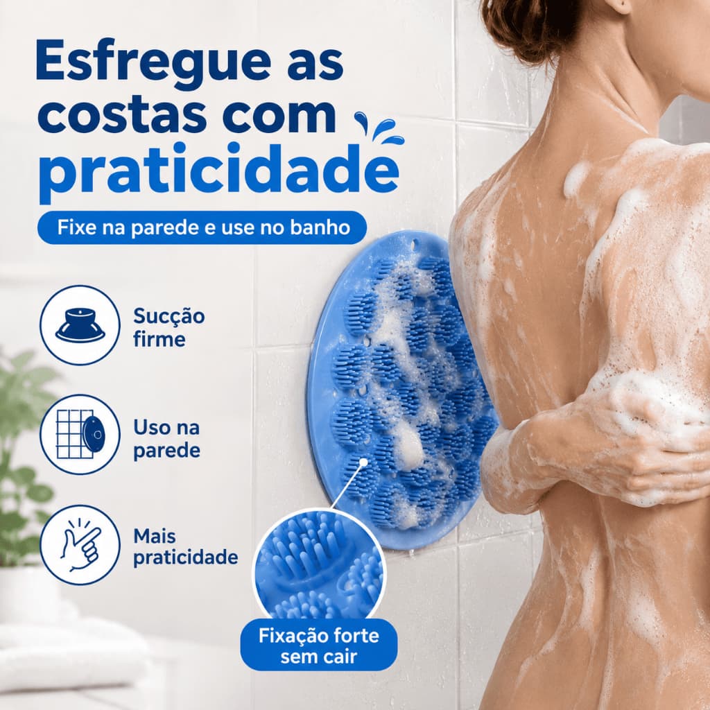 Tapete Massageador De Silicone Para Pés E Costas Esfoliador De Banheiro