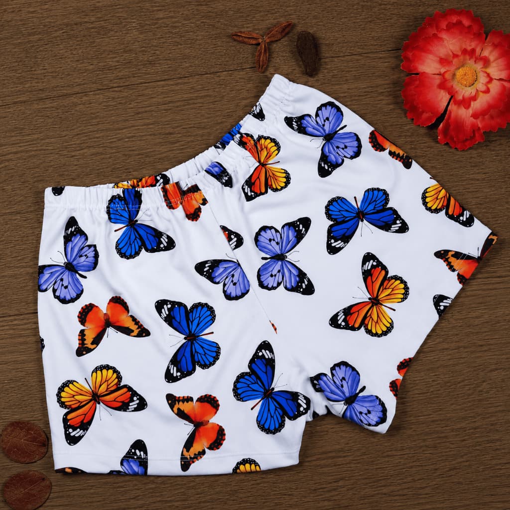Short Feminino Casual Confortável M/G Tecido Premium Estampado ( ALEATÓRIO )