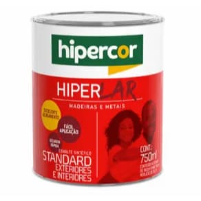 TINTA ESMALTE SINTÉTICO 750ML / BASE ÁGUA / TINTA PARA MADEIRAS E METAIS / HIDRACOR / HIPERCOR