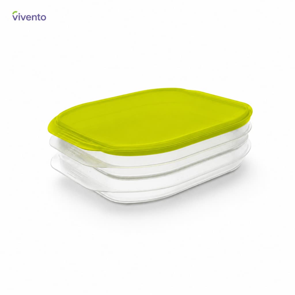 Porta Frios Empilhável Duplo 700ml Organizador de Geladeira Pote para Frios Queijo Presunto BPA Livre