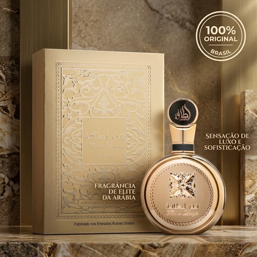 ⚡️Perfume Árabe Lattafa Fakhar Gold Extrait 100ml Original Selo Importado Premium Lacrado Longa Duração Marcante