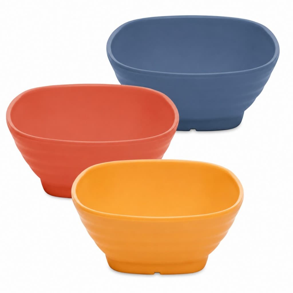 Bowl Quadrado 550ml Em Fibra de Bambu cores Sortidas Lyor