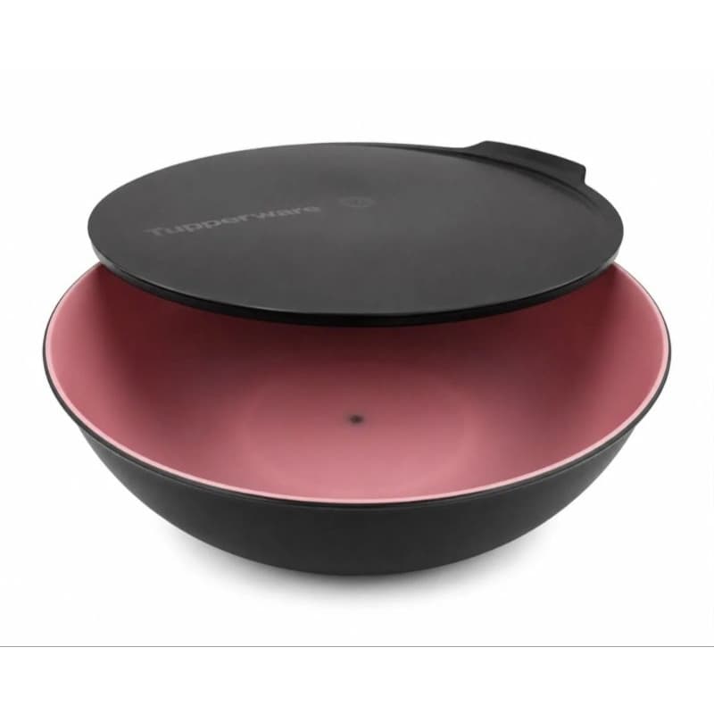 TUPPERWARE POTE TIGELA ALEGRA PRETO E ROSA 3,5 LITROS L