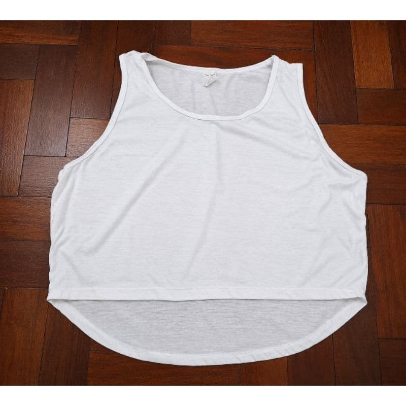 Kit 10 Croped feminino regata branca sublimação Promoção