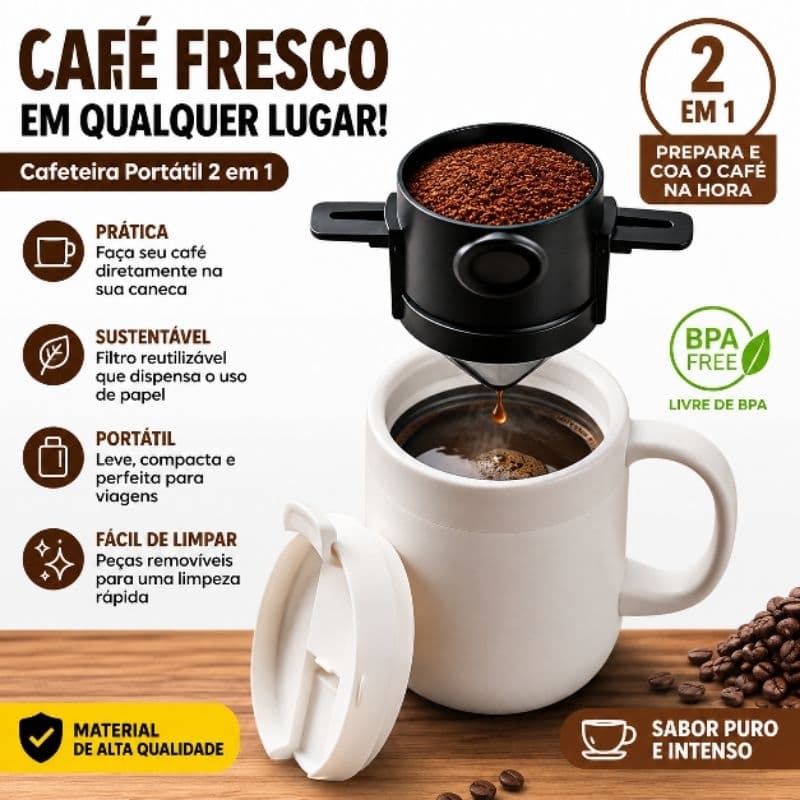 Filtro de café dobrável portátil reutilizável
