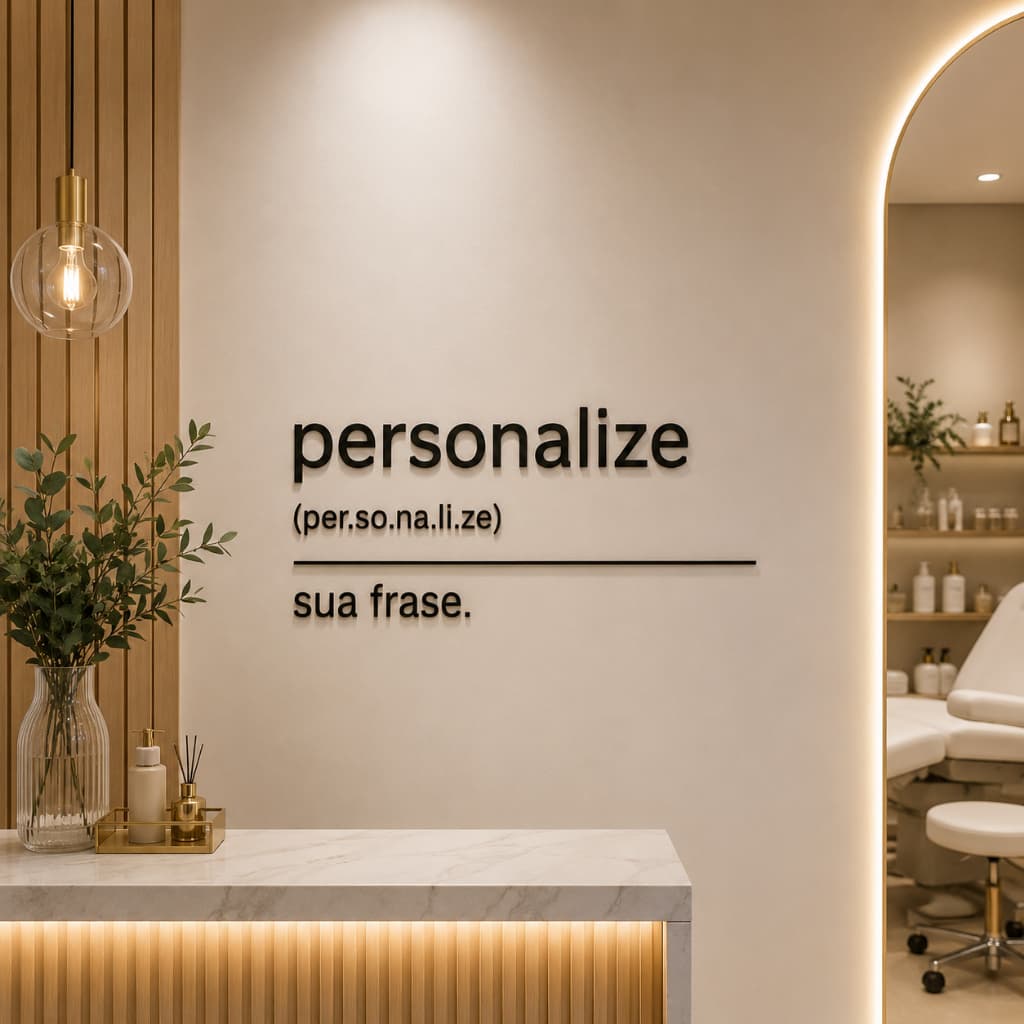 Frase Decorativa Personalizada MDF 3mm | Letreiro de Parede para Clínica, Estética, Studio, Salão e Consultório