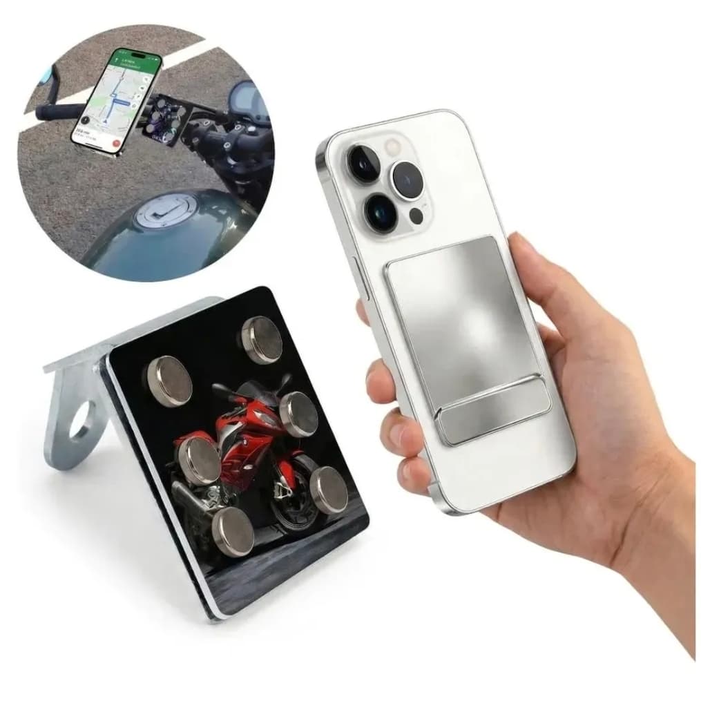 Suporte Celular Moto Bike Magnético Imã Extra Forte Reforçado Resistente Para Motoboy Gps Suporte Celular Moto