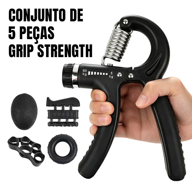 Kit 5 Pçs Hand Grip Ajustável Aperto Dedos Mãos Punho Fisioterapia fitness