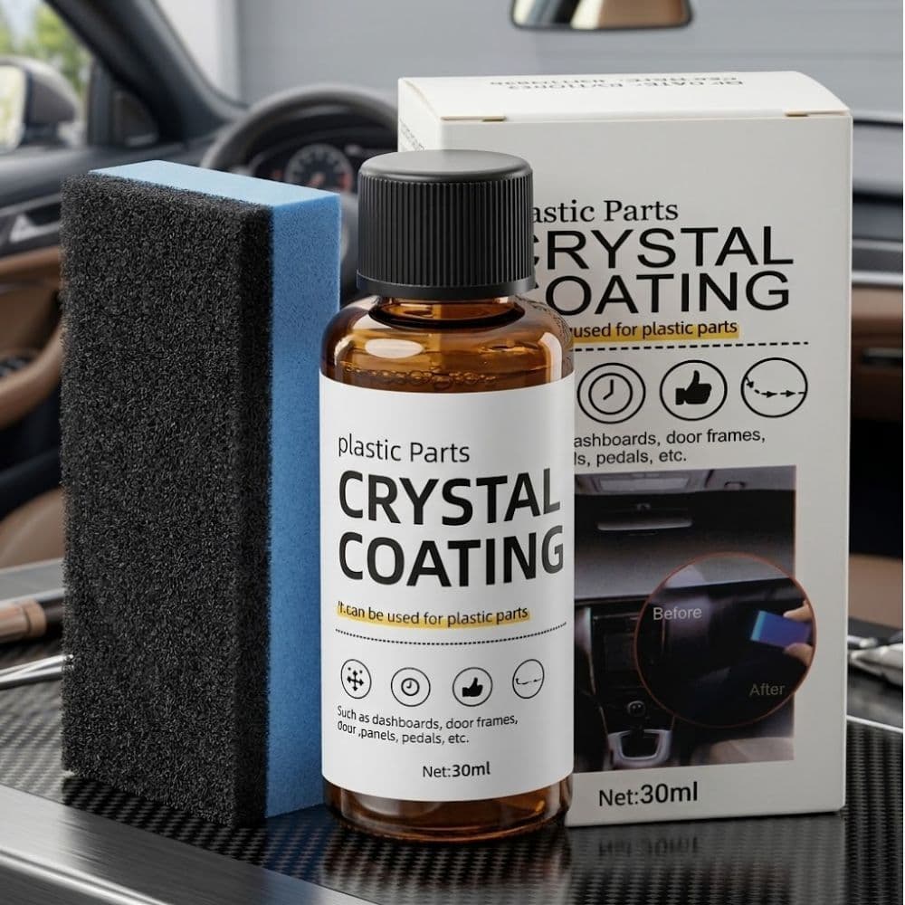 Kit Revitalizador De Plásticos Automotivos Hidrorrepelente Crystal