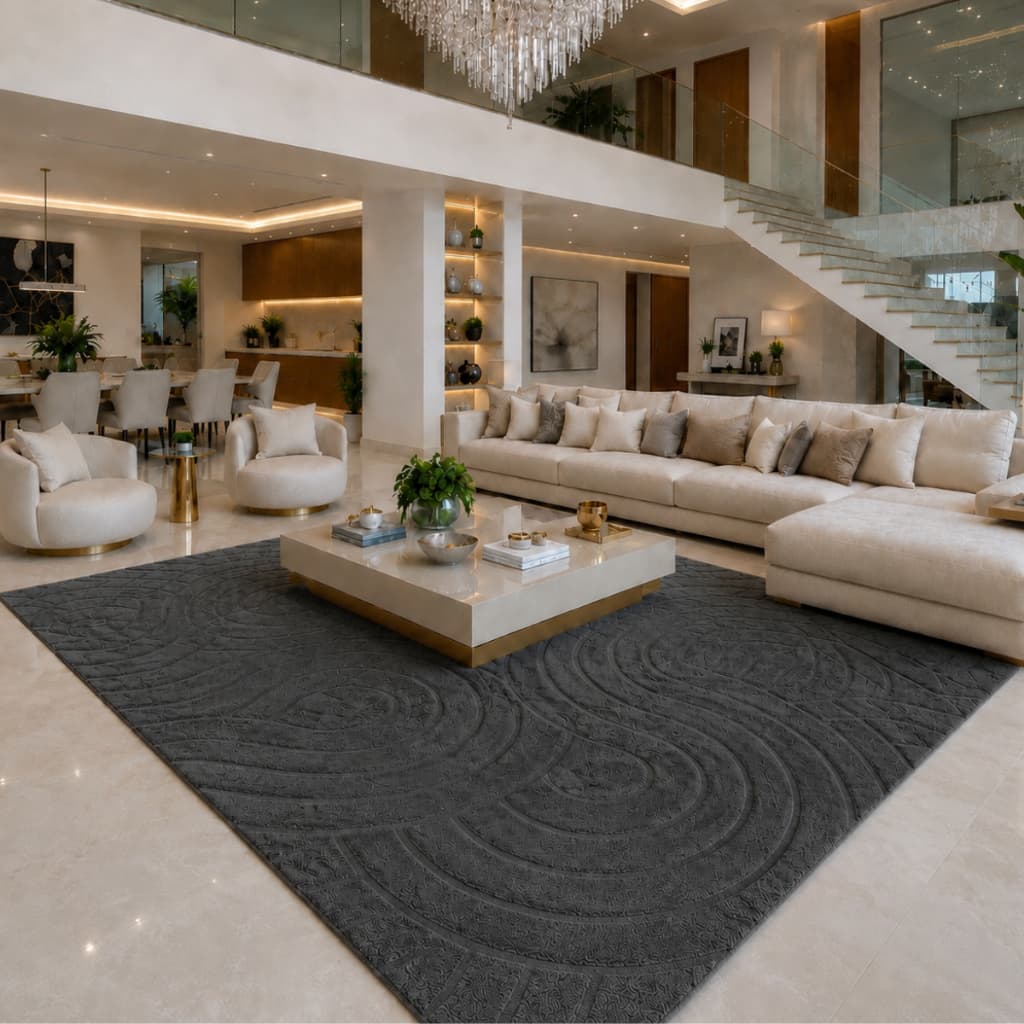 Tapete Sala Quarto Califórnia 200x240 Relevo Macio Antiderrapante Luxo