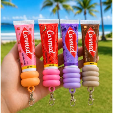 Tampa Chaveiro para Carmed Fini, Gloss, Lip Balm, Reparo Labial e similares