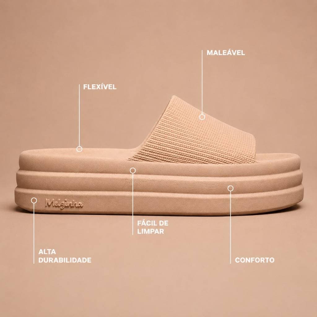 Chinelo Sandalia Plataforma Melzinha Maria Nuvem Ultra Confortavel Antiderrapante 34 ao 41