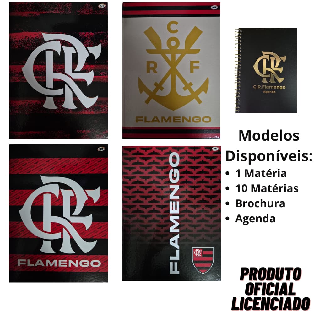 Caderno Oficial Flamengo 1/10 Matérias/Brochura/Agenda Licenciado