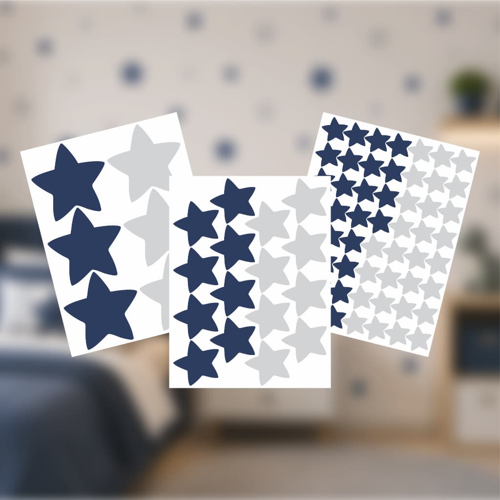 Kit 78 ou 156 Adesivos Para Parede Estrelas, Estrelinhas, Decoração Quarto Infantil, Papel de Parede Estrelas