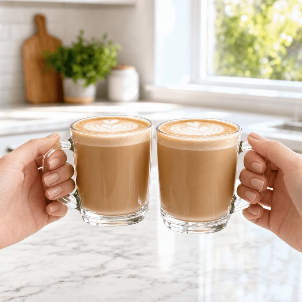 Kit 2 Canecas de Vidro Xícaras Café Chá Transparentes Lisas Resistentes