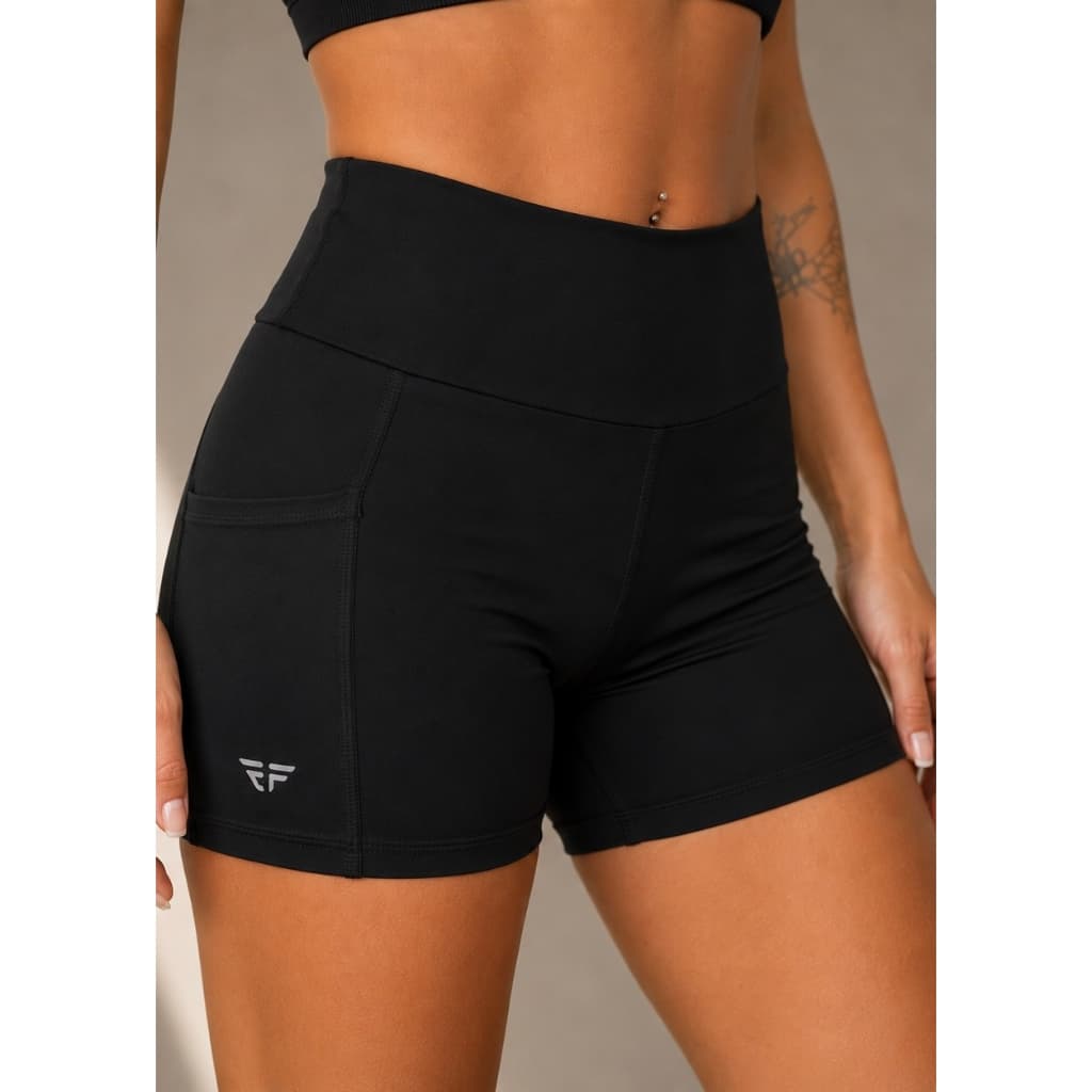 Shorts Academia Fitness Corrida Feminino Com Bolsos Cós Alto