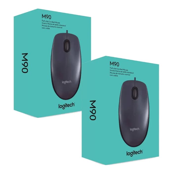 Mouse Com Fio Usb Logitech M90 Preto 1000dpi