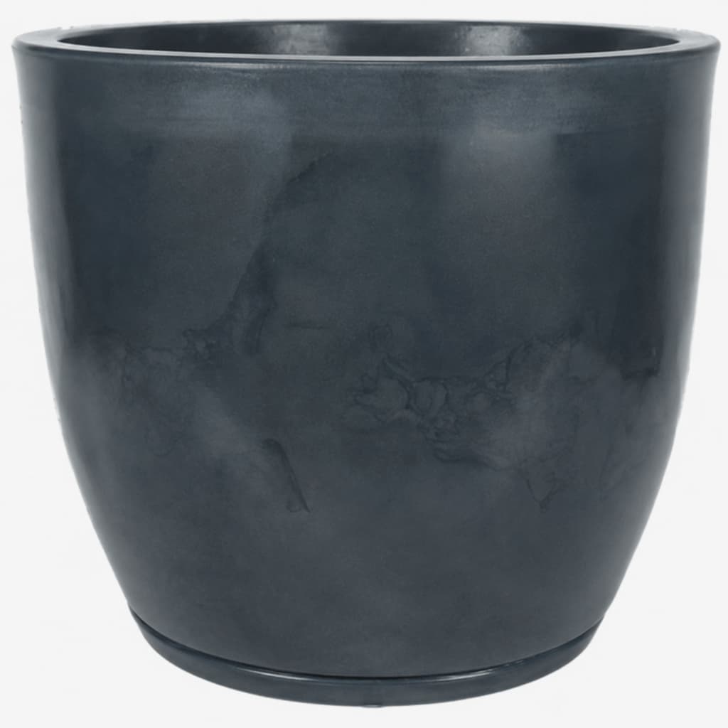 Vasos Para Plantas Bojo Marmorizado Tamanho G com Prato Coletor - Vaso Decorativo em Polietileno
