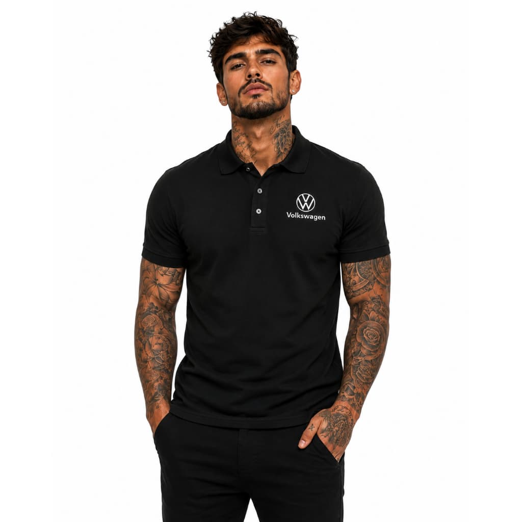 Camisa Polo volkswagem Masculino malha Piquet