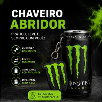 Chaveiro Abridor de Latas Monster Impressão 3D