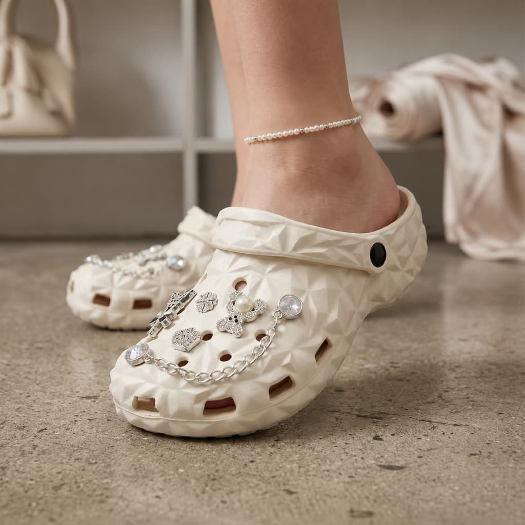 Sandália Clog Feminina Confortável Leve Antiderrapante Casual Portátil para Casa e Passeios（S54)