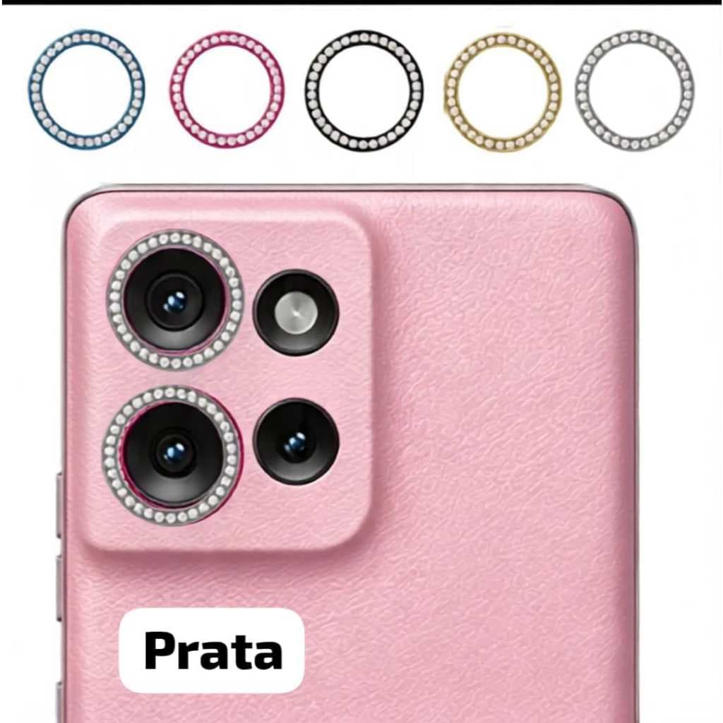 Pelicula protetora da camera luxoStrass Diamante para Edge 50 Neo
