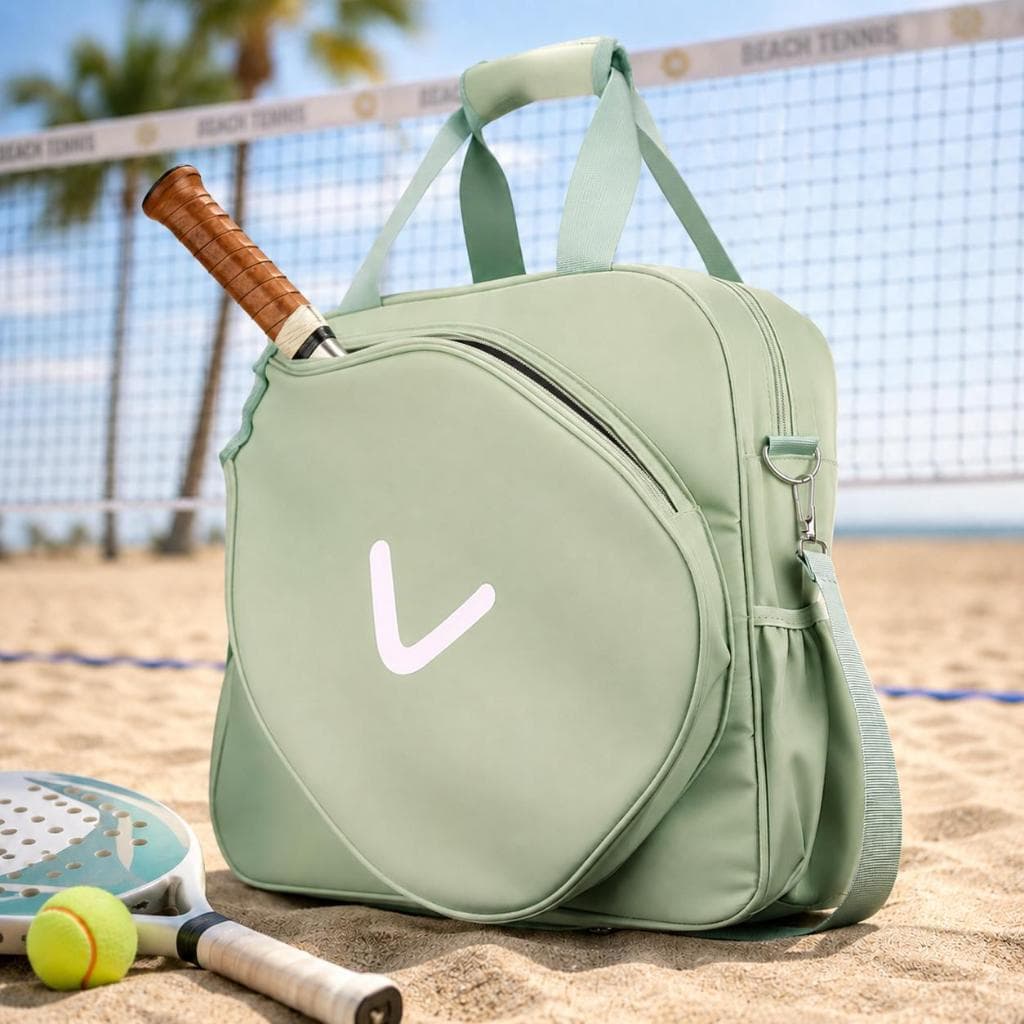 Bolsa Raqueteira Beach Tennis Esportiva Lateral Porta Raquete Multiuso Zíper Bolso