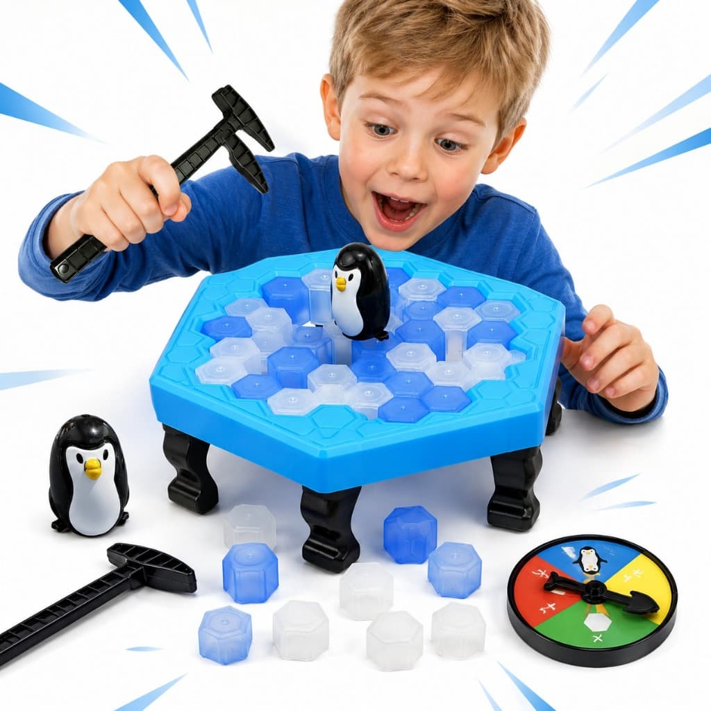 Jogo Pinguim Brinquedo Tabuleiro Quebra Gelo Infantil
