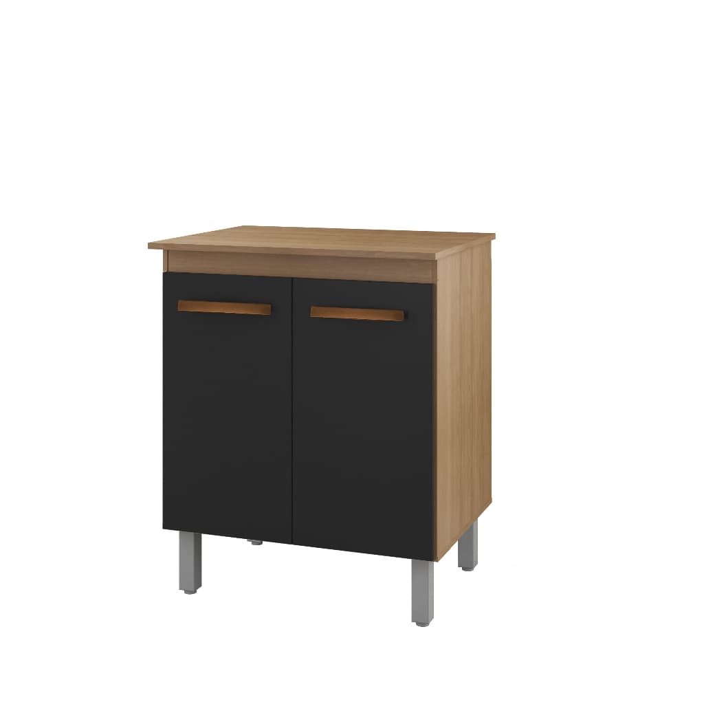 Balcão Para Cooktop 4 e 5 Bocas Completo Para Cozinha Armário Com 2 portas e Prateleira Compacto - Serena