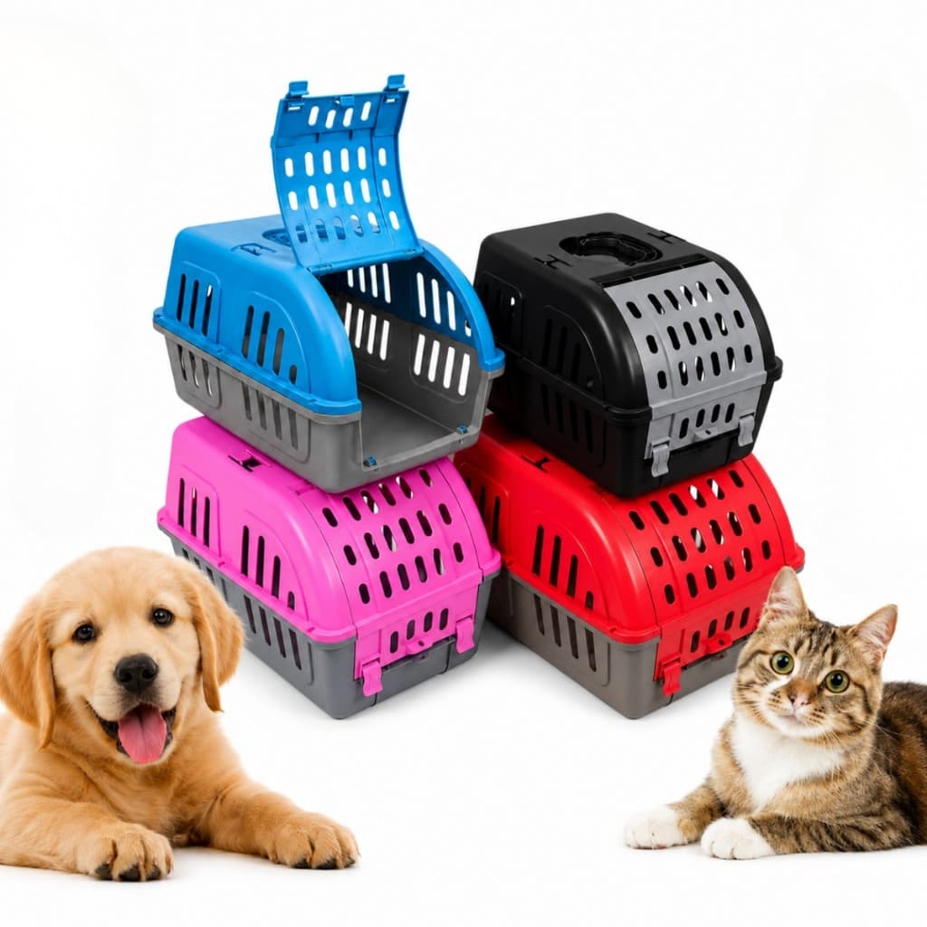Caixa de Transporte Para Cachorro Gato Coelho Four Plastic N.01 Porte Pequeno Viagem e Passeio Pet