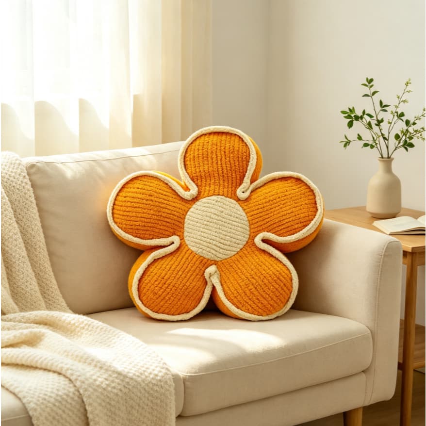 Almofada Flor Macia 50x50cm | Decoração de Sofá, Também Colchonete para Pet Pequeno