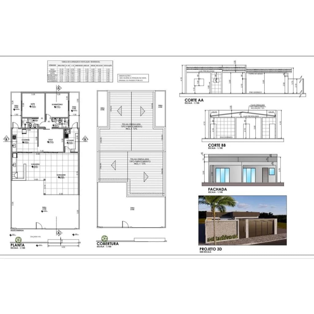 Planta Casa Personalizado Projeto Arquitetônico - Orçamento