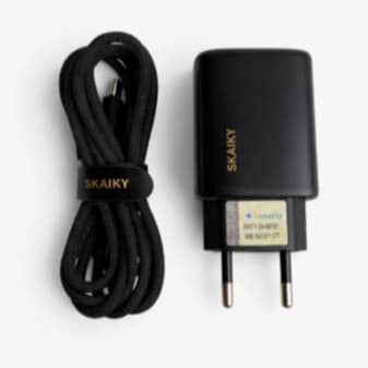 Fonte Turbo 45W + Cabo USB-C/C Linha Premium Skaiky