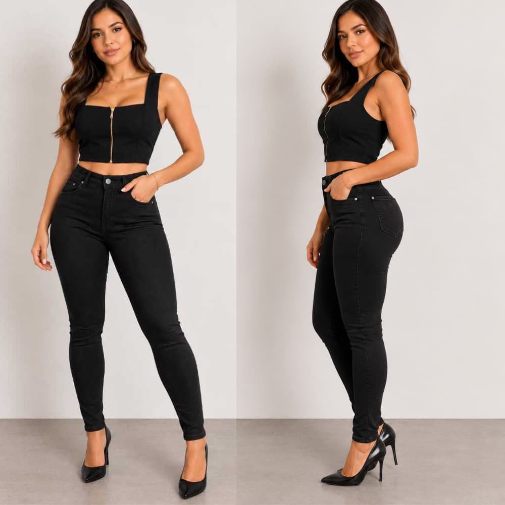 Calça Jeans Skinny , Cintura Alta - Jeans Premium