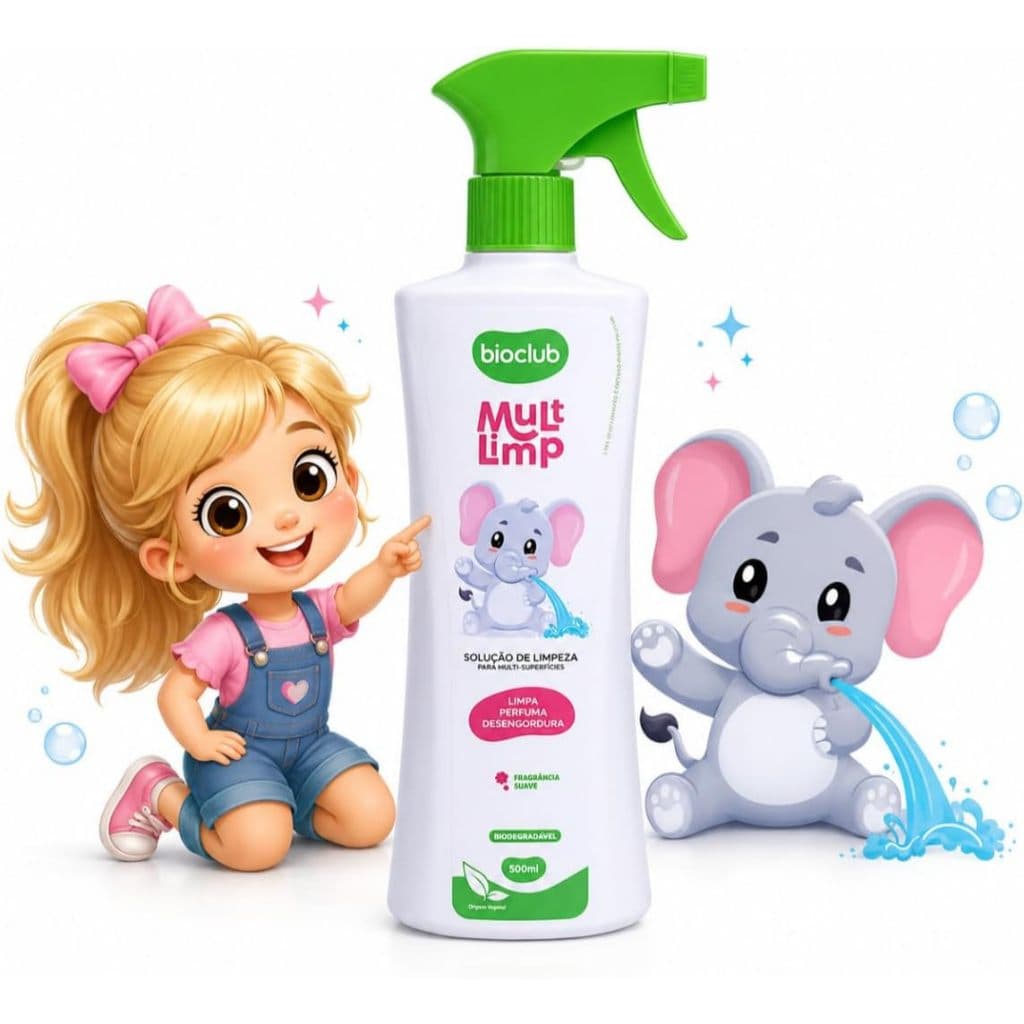 Limpeza Completa Multiuso Multlimp Bioclub 500ml - Limpa, Perfuma e Desengordura Spray