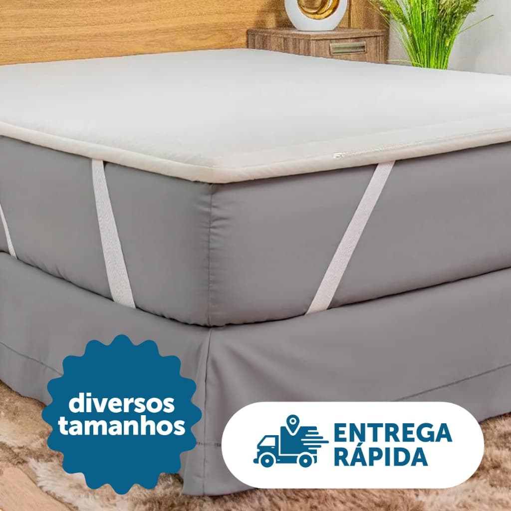 Capa para Pillow Top de Espuma 400 fios Com Zíper Reforçado