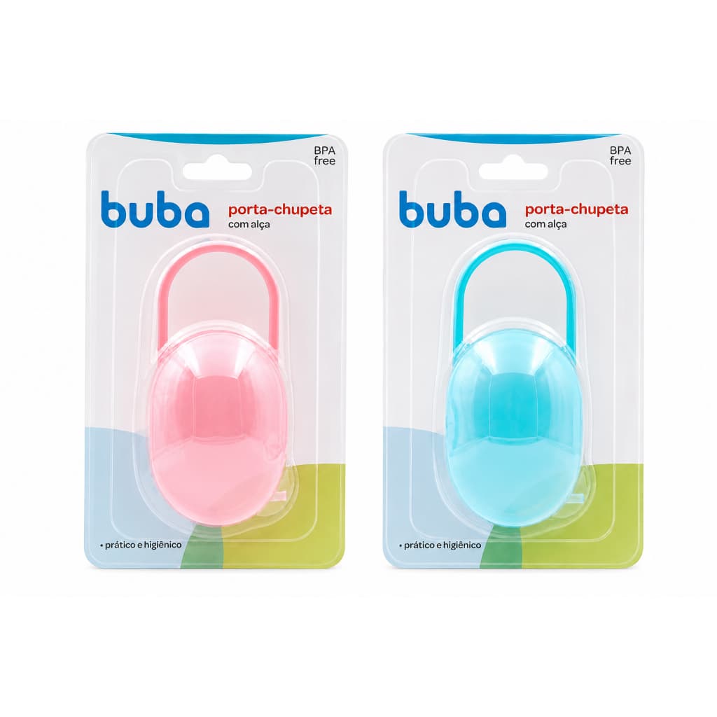 Porta Chupetas Com Alça Buba Organização Higiene Bebê Guarda Bico Chupeta Infantil Plástico