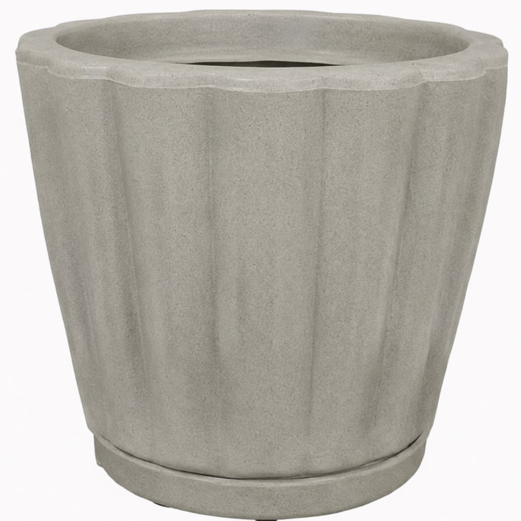 Vasos Para Plantas Cachepô Romano Tamanho M com Prato Coletor - Vaso Decorativo em Polietileno