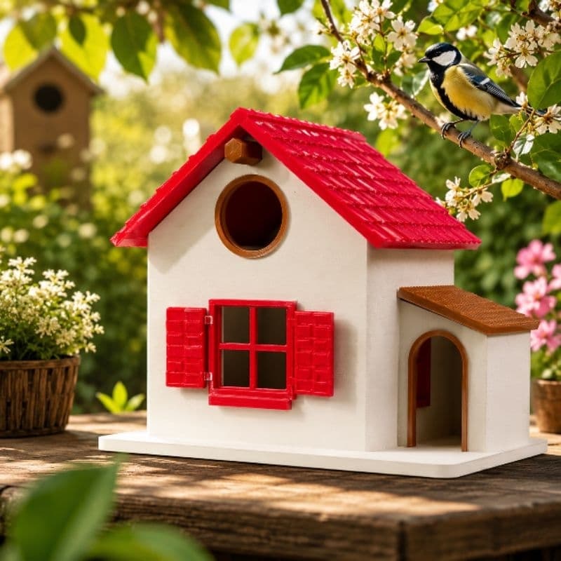 Casinha de Passarinho Vintage 3D