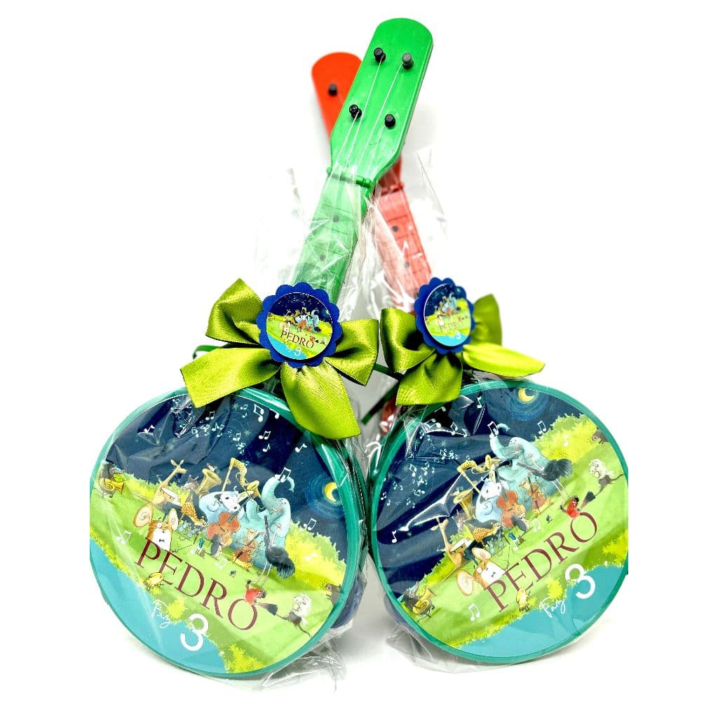 Lembrancinha Personalizada Musical Pandeiro e Violão Infantil Decorado no Tema da Sua Festa 15 unidades