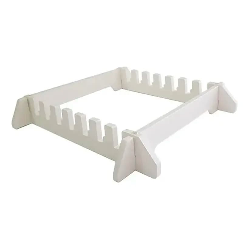 Suporte De Polietileno Para 6 Tábuas Placas De Corte Cozinha Lisa Branco